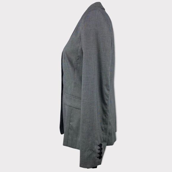 Talbots Women's NWT Blue Mini Check Three Button Luxury Career Blazer 6 Long/C36 - Picture 4 of 7